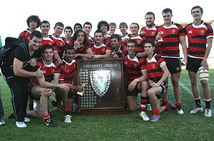 Dubbo College with the 2011 University Shield (Photo : OurFootyMedia) 