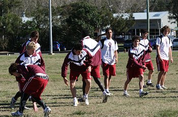 Queensland U15's training at Narrabeen NSW