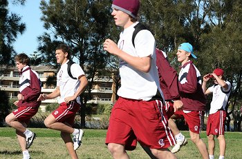 Queensland U15's training at Narrabeen NSW