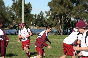 Queensland U15's training at Narrabeen NSW