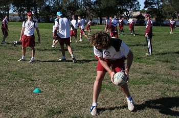 Queensland U15's training at Narrabeen NSW