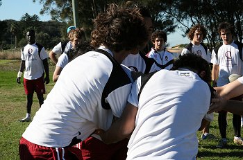 Queensland U15's training at Narrabeen NSW