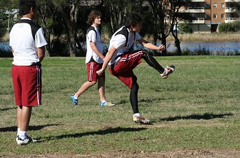 Queensland U15's training at Narrabeen NSW