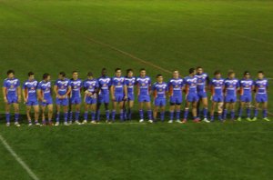 THE FRENCH U 18's line up before the 1st game