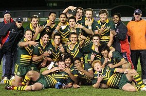 AIS Under 18's celebrate victory over England Under 17's ( R.L.A. (Photo's Peter Morley / ourfooty media)