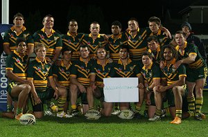 The AIS Team with coach Col Matthews after the test v Wales u18's (Photo : Ian LOVELL)