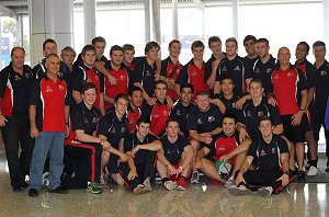 AIS rugby league team home after successful tour (Photo : OurFootyMedia)