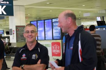 AIS team Doctor Brian Witt and the legendary Brian Johnston (Photo : OurFootyMedia) 