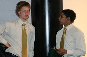Current Schoolboys Tim Auremi & Albert Kelly ( Photo's : ourfooty media )