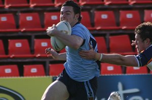 Nathan Massey running the footy - ASSRL Championship Play Off NSWCHS v NSWCIS aCTion (Photo's : ourfootymedia)