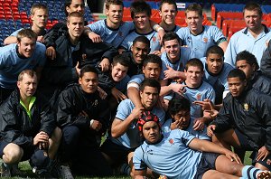 NSWCHS celebrate their big win - ASSRL Championship Play Off NSWCHS v NSWCIS aCTion (Photo's : ourfootymedia)