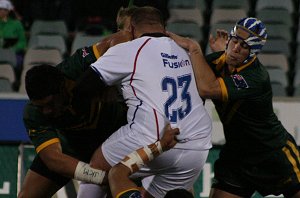 Matt Lowe gets gang tackled - Australian Schoolboys v GBC YOUNG LIONS 1st Test ACTION (Photo's : ourfootymedia)
