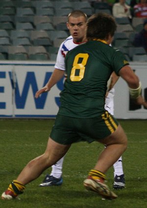 Jake Finn wrecking havoc - AUSTRALIAN SCHOOLBOYS v GBC U18 YOUNG LIONS 1st Test 2009 ACTION (Photo's : ourfootymedia)