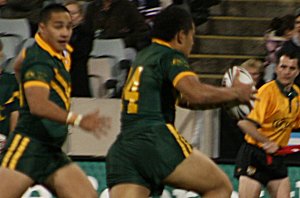 AUSTRALIAN SCHOOLBOYS v GBC U18 YOUNG LIONS 1st Test 2009 ACTION (Photo's : ourfootymedia)