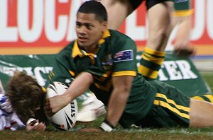AUSTRALIAN SCHOOLBOYS v GBC U18 YOUNG LIONS 1st Test 2009 ACTION (Photo's : ourfootymedia)