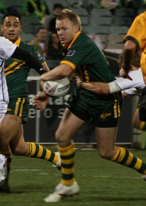 Blake Austin on the burst - AUSTRALIAN SCHOOLBOYS v GBC U18 YOUNG LIONS 1st Test 2009 ACTION (Photo's : ourfootymedia)