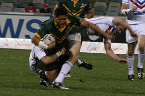 AUSTRALIAN SCHOOLBOYS v GBC U18 YOUNG LIONS 1st Test 2009 ACTION (Photo's : ourfootymedia)