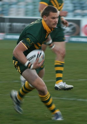 Cheyse Blair has another strong game - Australian Schoolboys v GBC YOUNG LIONS 1st Test ACTION (Photo's : steve montgomery / ourfooty media)
