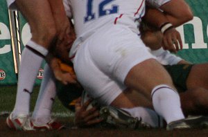 Joseph Leilua is too strong & scores his try - Australian Schoolboys v GBC YOUNG LIONS 1st Test ACTION (Photo's : ourfootymedia)
