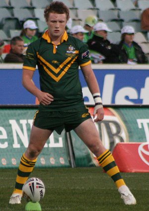 Jordan Rankin lines up from way out - Australian Schoolboys v GBC YOUNG LIONS 1st Test ACTION (Photo's : ourfootymedia)