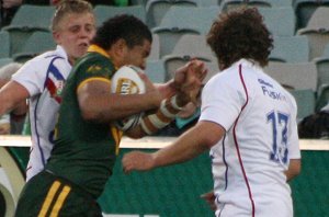 PJ Asiata on the fly - Australian Schoolboys v GBC YOUNG LIONS 1st Test ACTION (Photo's : ourfootymedia)