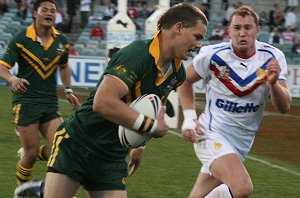 Cheyse Blair (Matraville SHS) - Australian Schoolboys v GBC YOUNG LIONS 1st Test ACTION (Photo's : ourfootymedia)