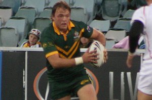 Matthew Groat on the charge - Australian Schoolboys v GBC YOUNG LIONS 1st Test ACTION (Photo's : ourfootymedia)