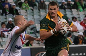 Cheyse Blair has a run - Australian Schoolboys v GBC YOUNG LIONS 1st Test ACTION (Photo's : ourfootymedia)