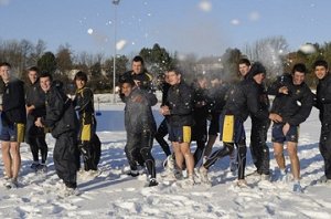 Some of the Australian Secondary School Rugby League team at Whitehaven