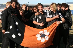 The Northern Territory SSRL Boyz at the closing ceremony (Photo : ourfootymedia) 