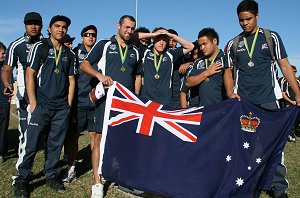 The Victorian SSRL Boyz at the closing ceremony (Photo : ourfootymedia) 