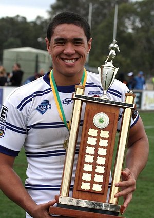Leilani LATU with the ASSRL Trophy