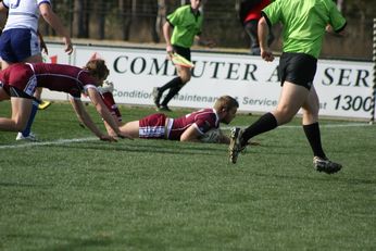 Sam Harrold scores - ASSRL Championship Final - Queensland Schoolboys v NSW CCC action (Photo's : OurFootyMedia)