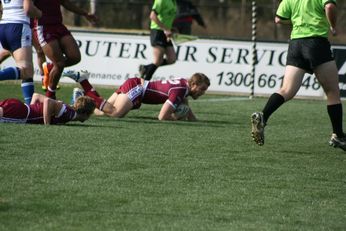 Sam Harrold scores - ASSRL Championship Final - Queensland Schoolboys v NSW CCC action (Photo's : OurFootyMedia)