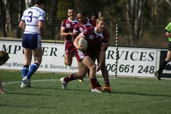 Sam Harrold scores - ASSRL Championship Final - Queensland Schoolboys v NSW CCC action (Photo's : OurFootyMedia)