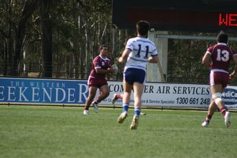 Sam Harrold scores - ASSRL Championship Final - Queensland Schoolboys v NSW CCC action (Photo's : OurFootyMedia)