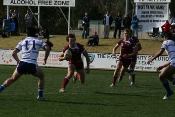 Sam Harrold scores - ASSRL Championship Final - Queensland Schoolboys v NSW CCC action (Photo's : OurFootyMedia)