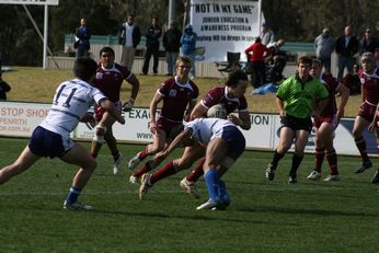 Sam Harrold scores - ASSRL Championship Final - Queensland Schoolboys v NSW CCC action (Photo's : OurFootyMedia)
