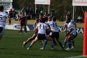 Sam Harrold scores - ASSRL Championship Final - Queensland Schoolboys v NSW CCC action (Photo's : OurFootyMedia)