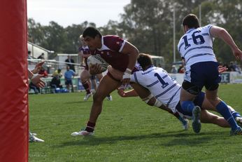 Sam Harrold scores - ASSRL Championship Final - Queensland Schoolboys v NSW CCC action (Photo's : OurFootyMedia)
