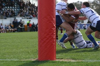 Sam Harrold scores - ASSRL Championship Final - Queensland Schoolboys v NSW CCC action (Photo's : OurFootyMedia)