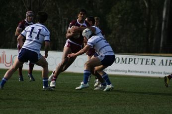 Sam Harrold scores - ASSRL Championship Final - Queensland Schoolboys v NSW CCC action (Photo's : OurFootyMedia)