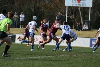 Sam Harrold scores - ASSRL Championship Final - Queensland Schoolboys v NSW CCC action (Photo's : OurFootyMedia)