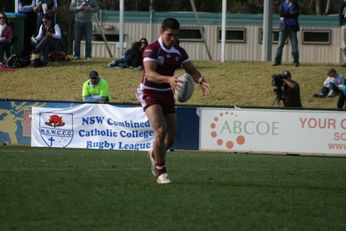 Sam Harrold scores - ASSRL Championship Final - Queensland Schoolboys v NSW CCC action (Photo's : OurFootyMedia)