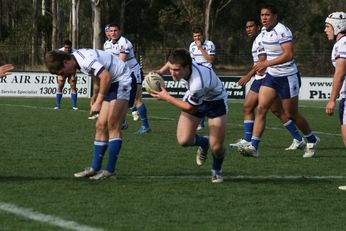 Sam Harrold scores - ASSRL Championship Final - Queensland Schoolboys v NSW CCC action (Photo's : OurFootyMedia)
