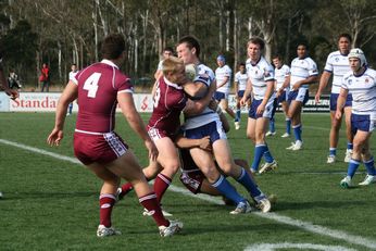 Sam Harrold scores - ASSRL Championship Final - Queensland Schoolboys v NSW CCC action (Photo's : OurFootyMedia)
