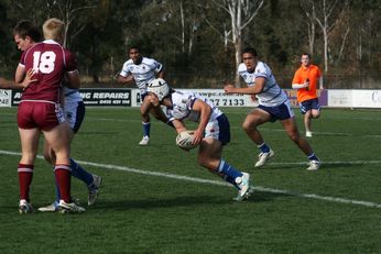 Sam Harrold scores - ASSRL Championship Final - Queensland Schoolboys v NSW CCC action (Photo's : OurFootyMedia)