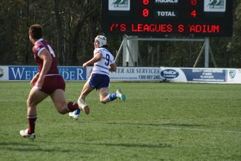 Sam Harrold scores - ASSRL Championship Final - Queensland Schoolboys v NSW CCC action (Photo's : OurFootyMedia)