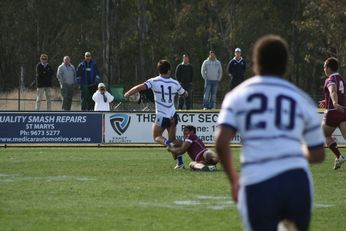 Sam Harrold scores - ASSRL Championship Final - Queensland Schoolboys v NSW CCC action (Photo's : OurFootyMedia)