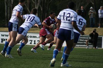 Sam Harrold scores - ASSRL Championship Final - Queensland Schoolboys v NSW CCC action (Photo's : OurFootyMedia)